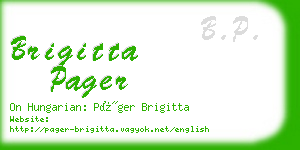 brigitta pager business card